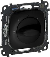 Выключатель вентилятора без рамки Legrand Valena Allure 4-поз. антрацит картинка